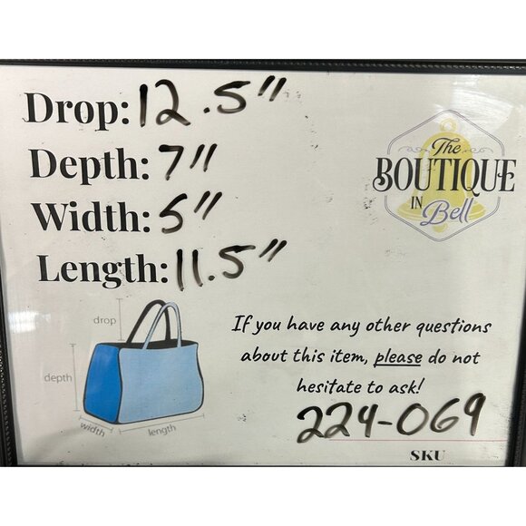 M.C. Marc Chantal Leather Purse Black Tote Croc Alligator Double Strap Bag - Picture 13 of 14